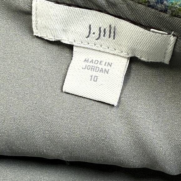 J Jill Faux Wrap Plaid Fringe Blanket Skirt Sz 10 Wool Blend Scottish Highlands - Picture 7 of 11